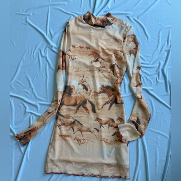 Urban Outfitters Alessia Mock Neck Mini Dress - Picture 5 of 7